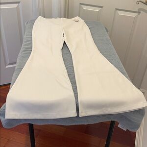 NWT Free PeopleFlared Faux Leather Off White Bell bottoms Size 29